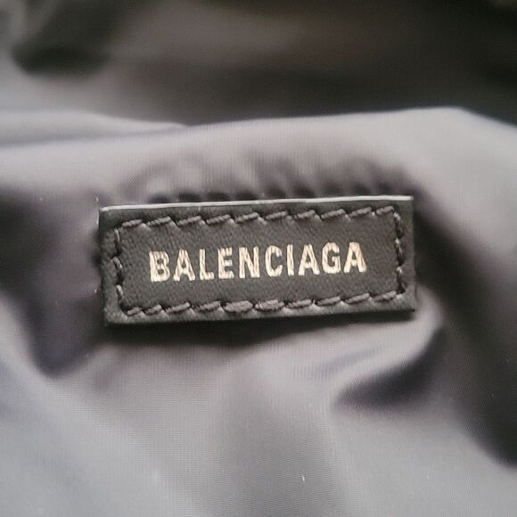 BALENCIAGA Logo NEW NWT Large Medium Black Waist Belt Bag Fanny Pack Wheel Pouch - Picture 8 of 15